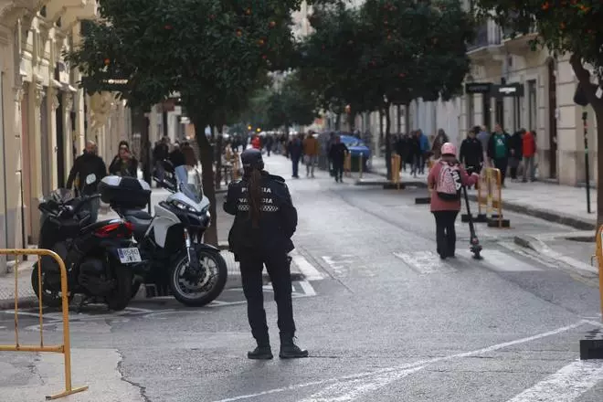 Cierran al tráfico la calle Jorge Juan