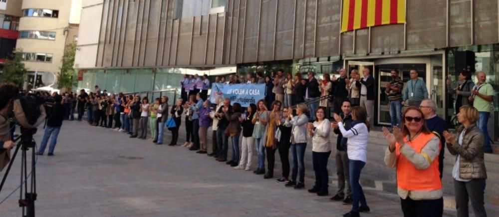 Protesta dels treballadors de la Generalitat a Girona