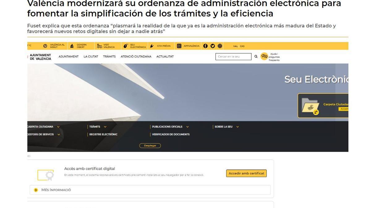 València modernizará su administración electrónica.