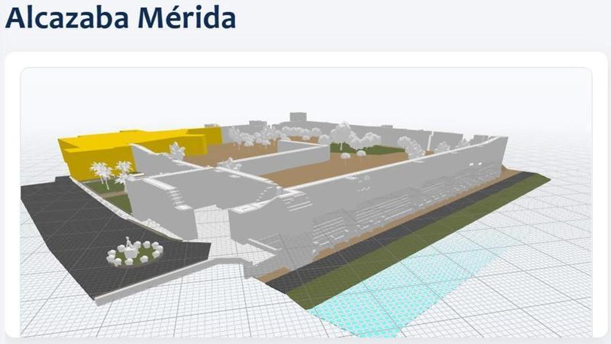 Modelo 3D de la Alcazaba de Mérida