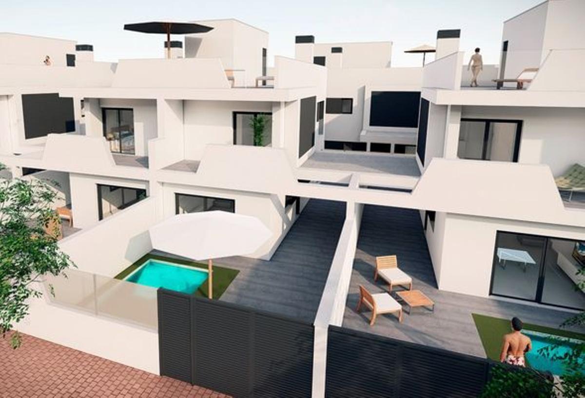 Casa con piscina en venta de obra nueva en San Javier