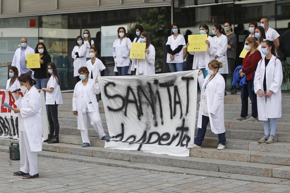 Protesta dels sanitaris gironins