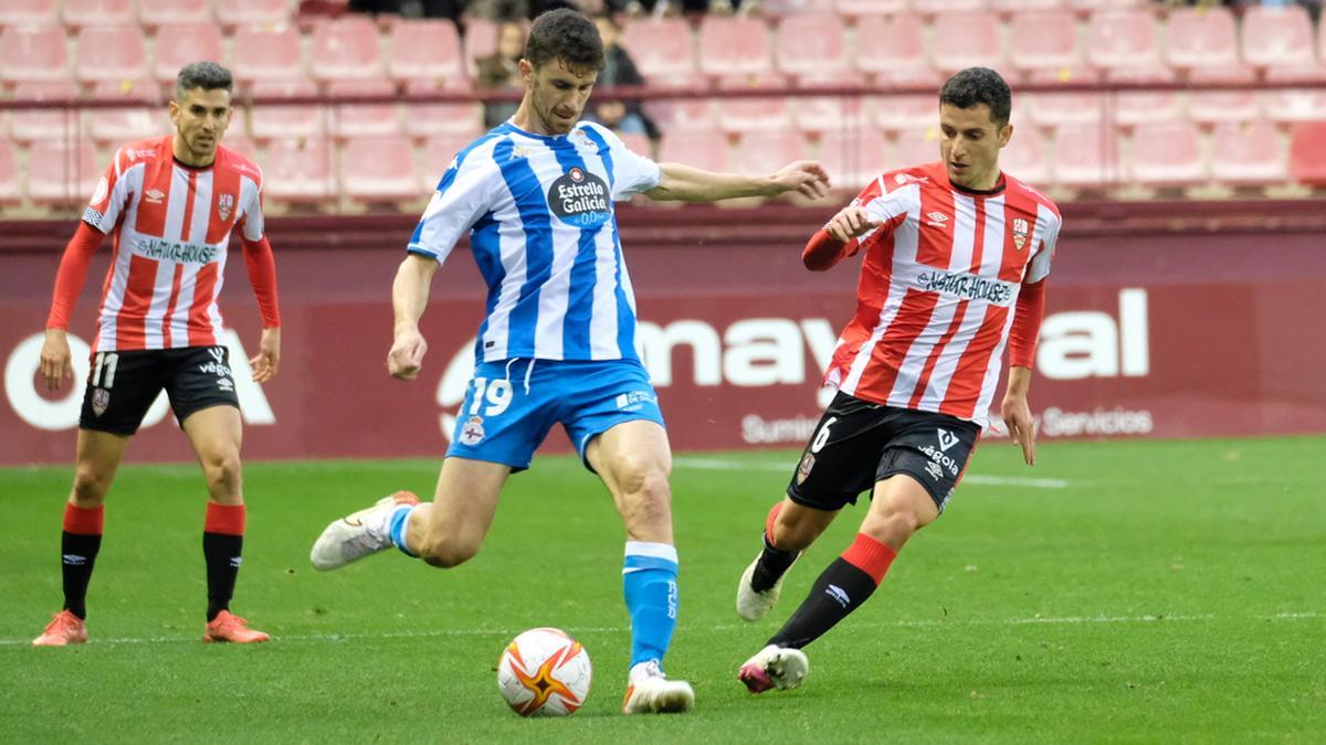 Jaime, durante el partido contra la UD Logroñés