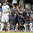 Los jugadores ingleses celebran el gol de Kane