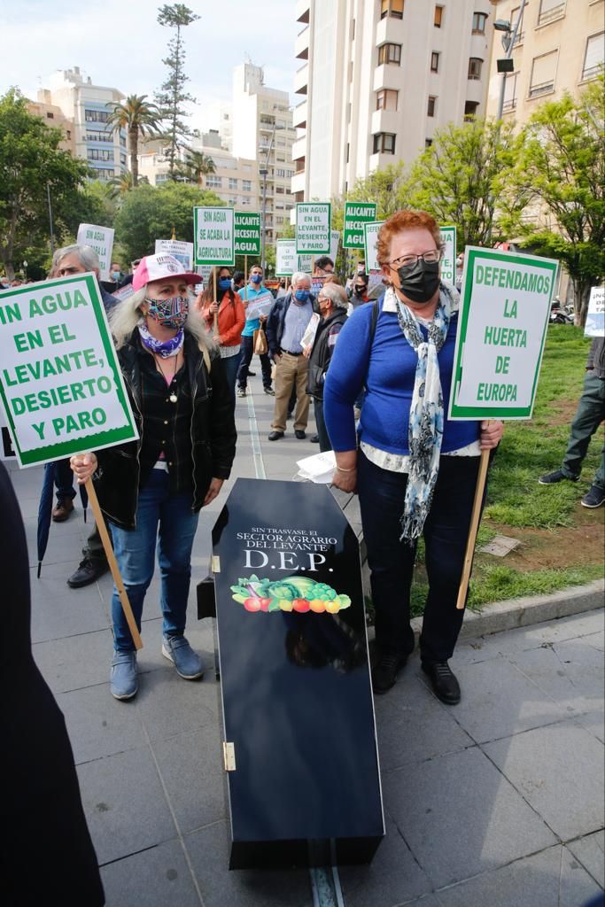 Los agricultores de la provincia se concentran en Alicante contra los recortes del Tajo-Segura