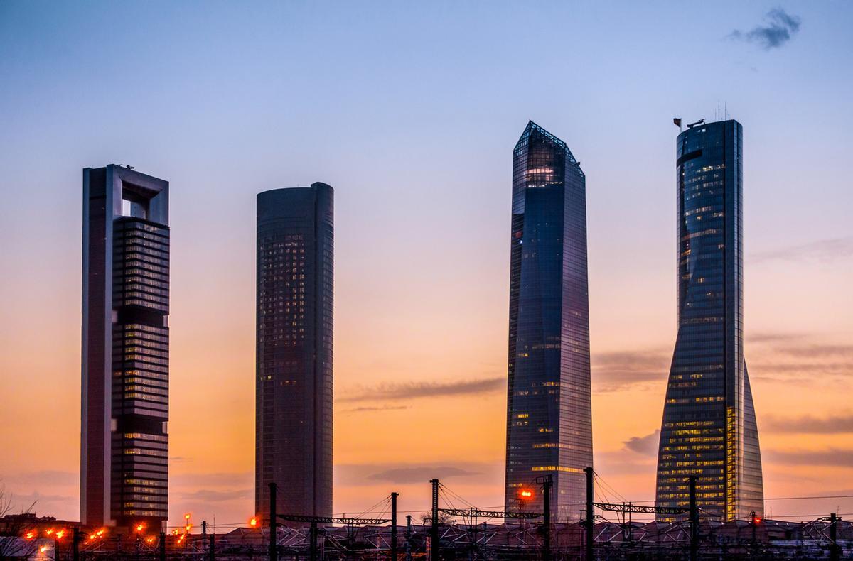 Cuatro torres de negocios financiera, Chamartín, Madrid.