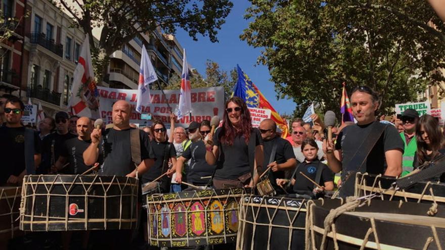 Marcha por el tren en Valencia