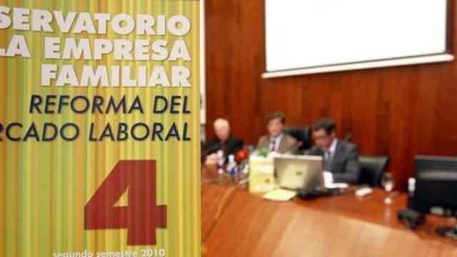 Un momento de la presentación ayer del cuarto Barómetro de Empresas Familiares.