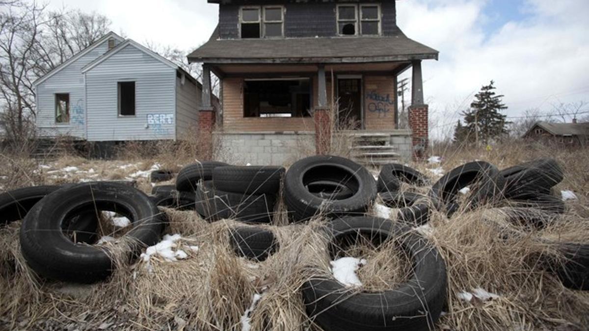 Basura en una casa abandonada de Detroit, el pasado 20 de marzo.