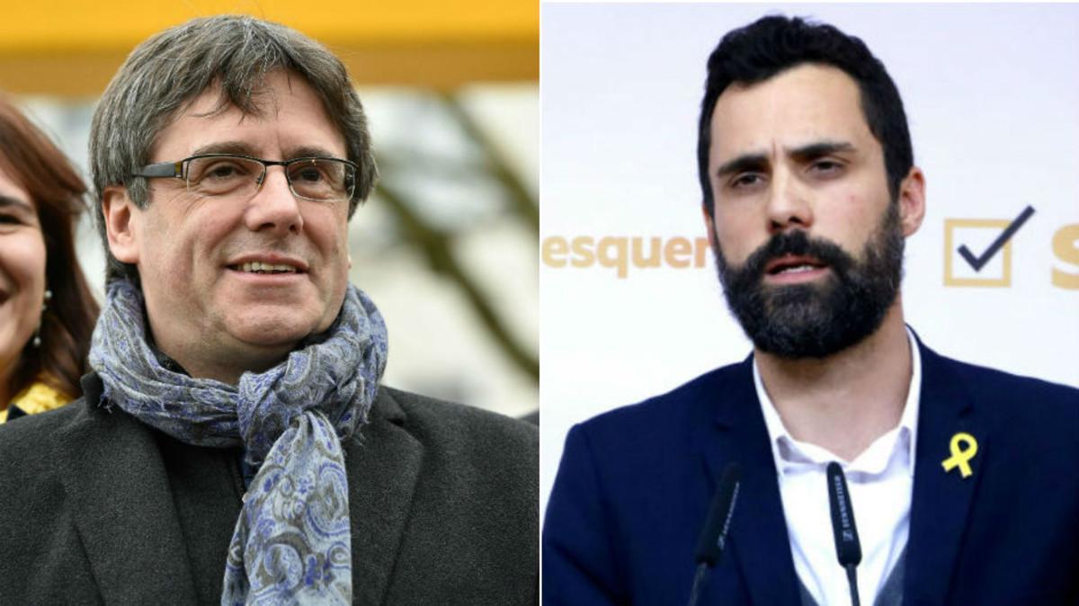 Carles Puigdemont y Roger Torrent