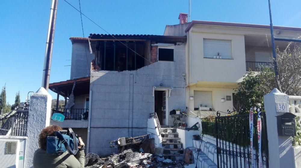 Así quedó la casa tras la explosión mortal