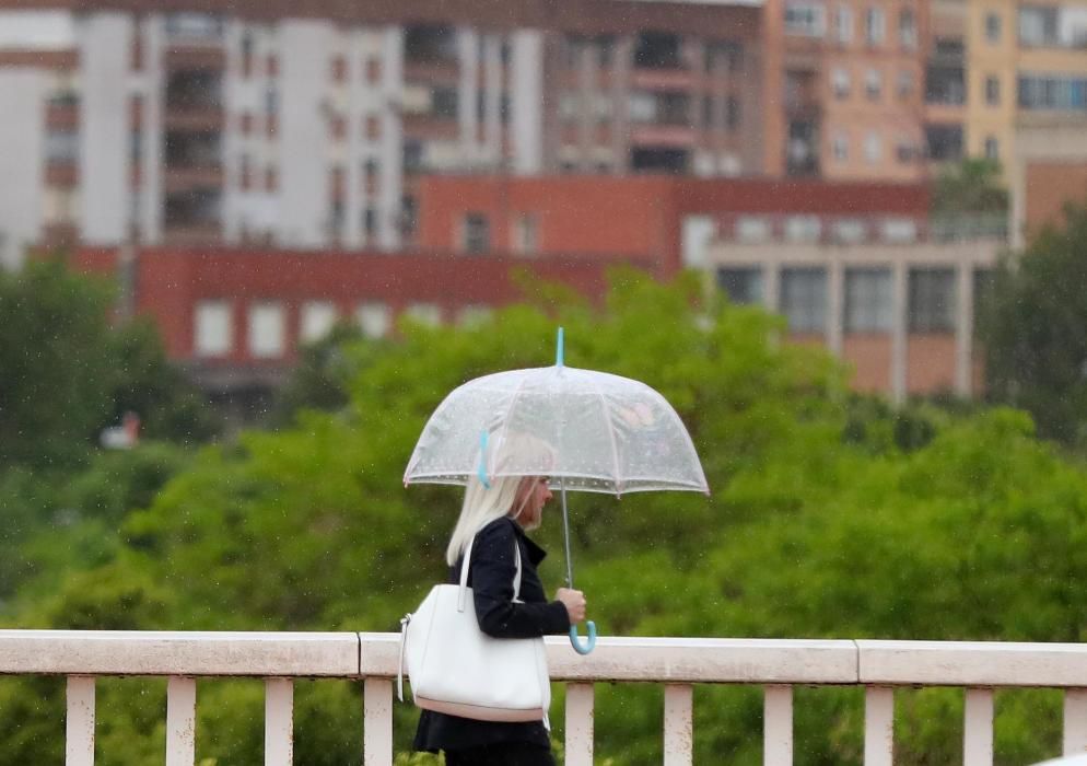 Lluvia en València.