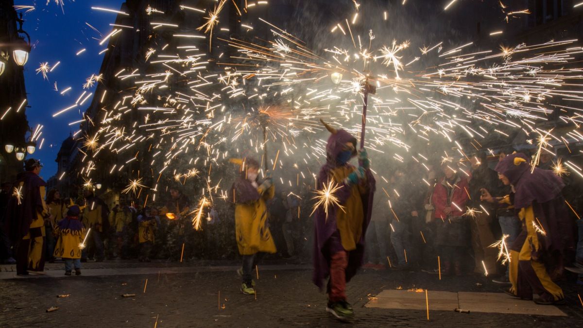 El correfoc de las Fiestas de Santa Eulàlia, en una imagen de archivo