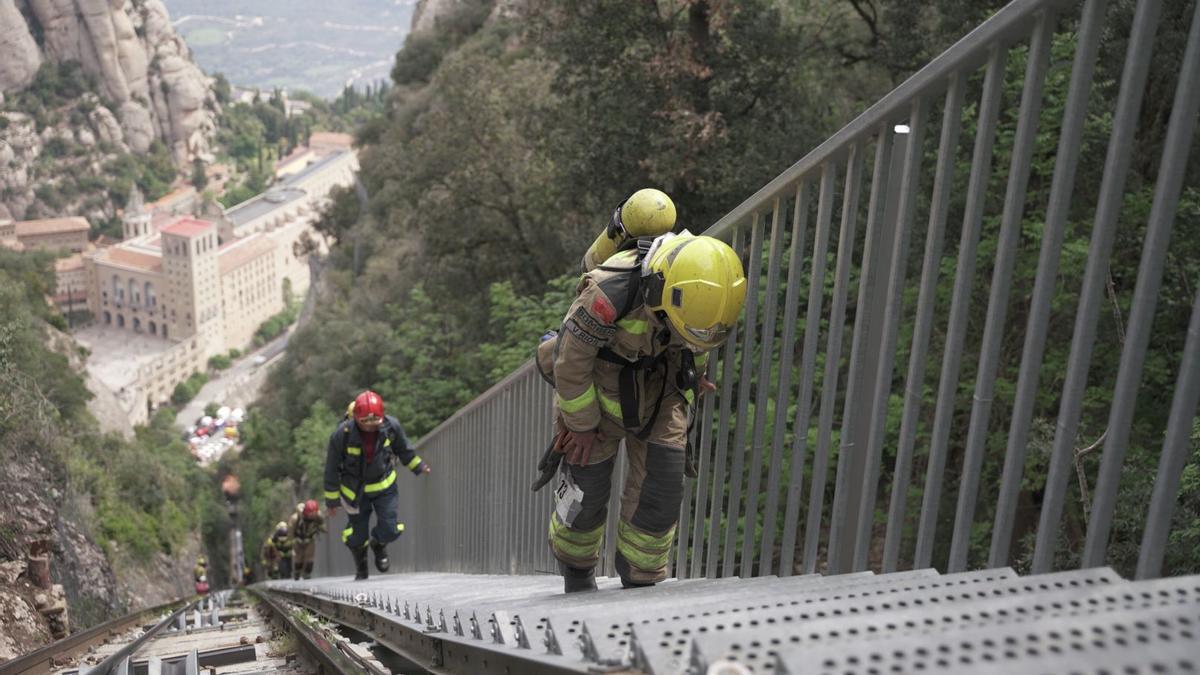 Un momento de la carrera vertical de este sábado.