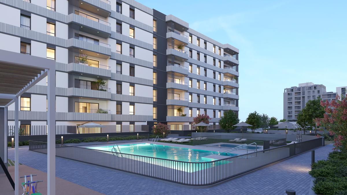 Así serán las nuevas viviendas de la promoción Zeta Avenue, en el Distrito Zeta de Málaga