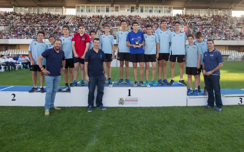 Clausura de la liga local de fútbol base de Cartag