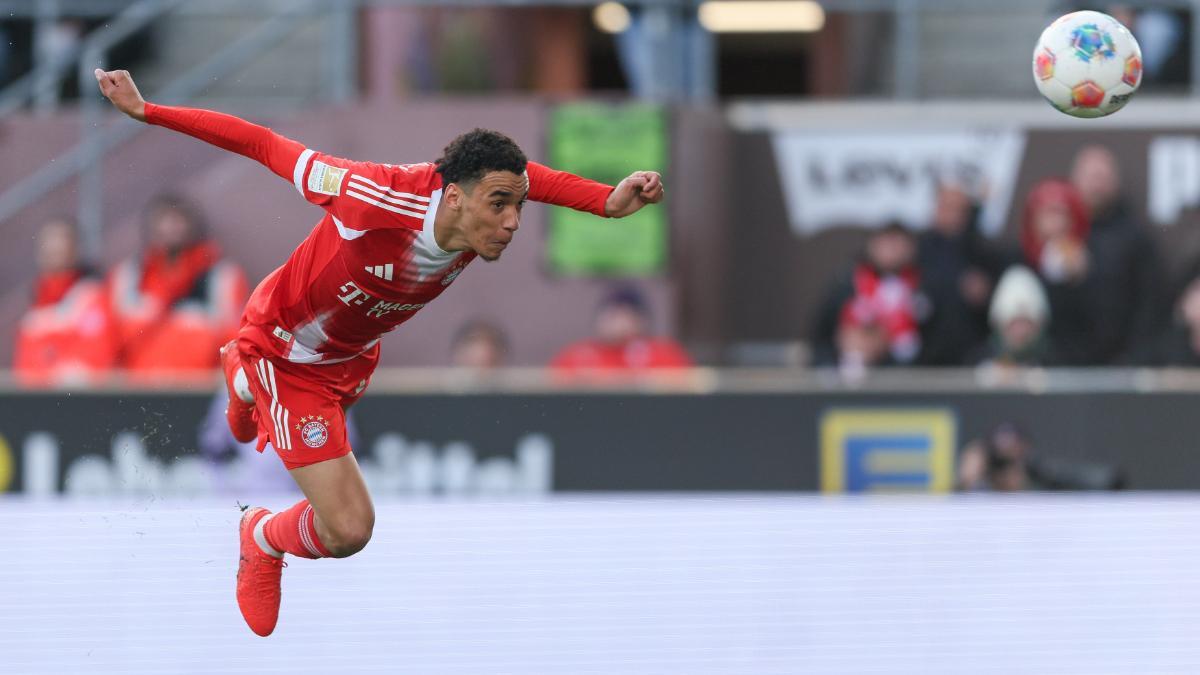 El cabezazo de Jamal Musiala que abró el marcador en Hamburgo