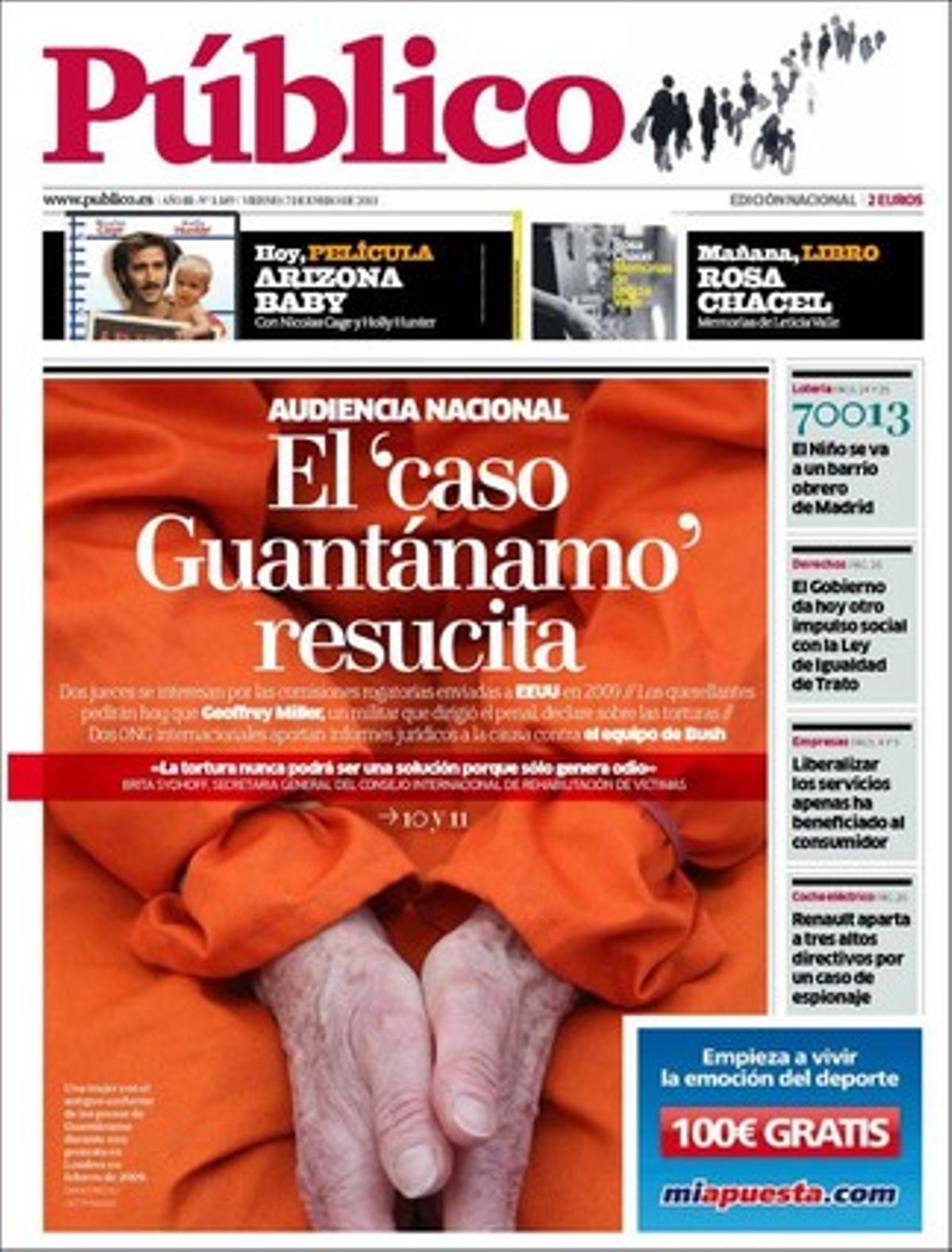 ’Público’ aventura que el Consell de Ministres veurà avui la llei d’igualtat de tracte amb la qual es pretén donar més recursos judicials per a la ciutadania en situació de desigualtat, i destaca que la garreperia va causar el desastre del vessament de cru de BP al golf de Mèxic.