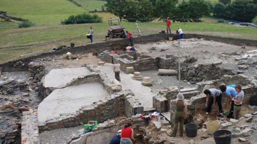 Imagen de archivo de las excavaciones de la domus en el Chao Samartín.