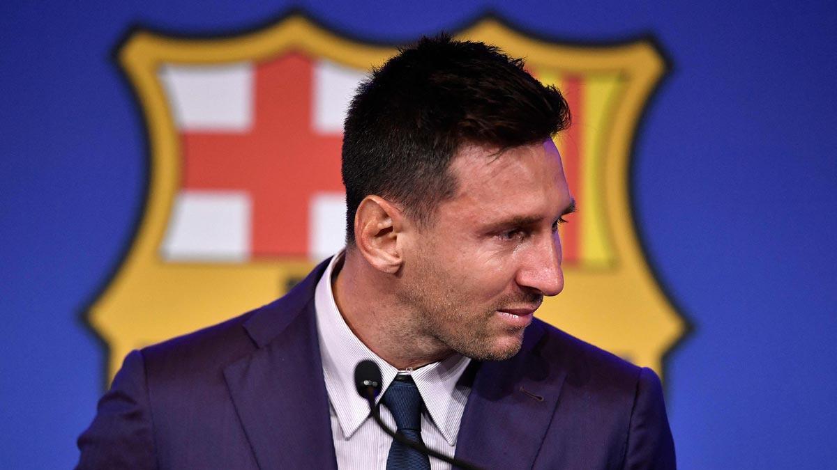 Messi se despide del Barça en rueda de prensa