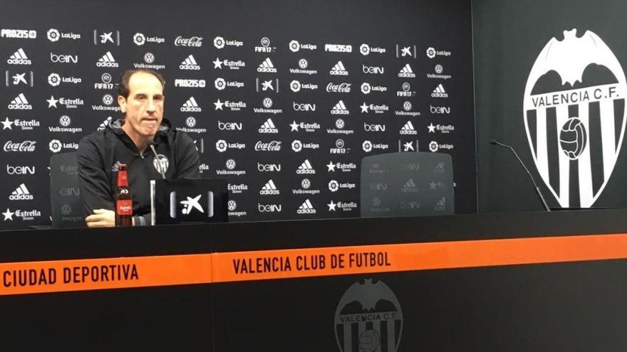 Voro, en la rueda de prensa de hoy.