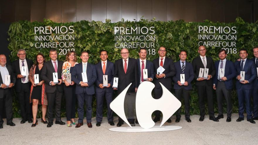 Los galardonados con el premio Carrefour a la Innovación en su edición 2018.   levante-emv