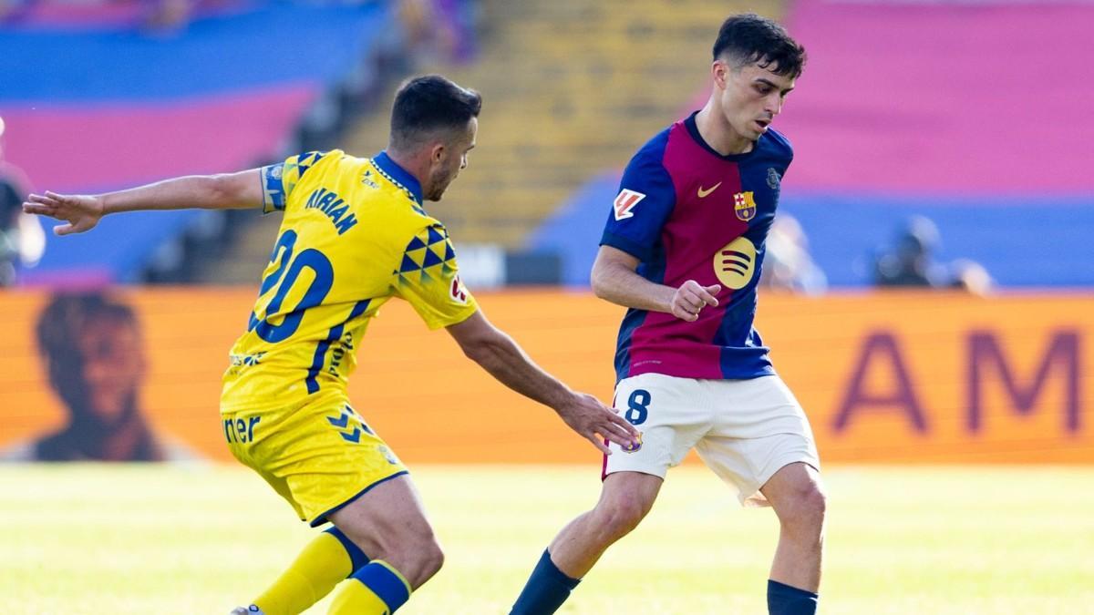Pedri tuvo muchos problemas para generar peligro ante Las Palmas