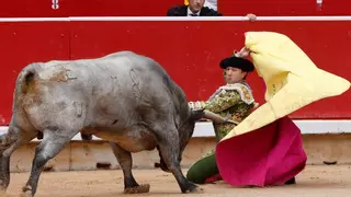 Tarde de emociones fuertes en Pamplona con los muy serios y exigentes "escolares"