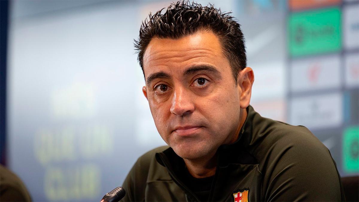 Xavi Hernández, en rueda de prensa