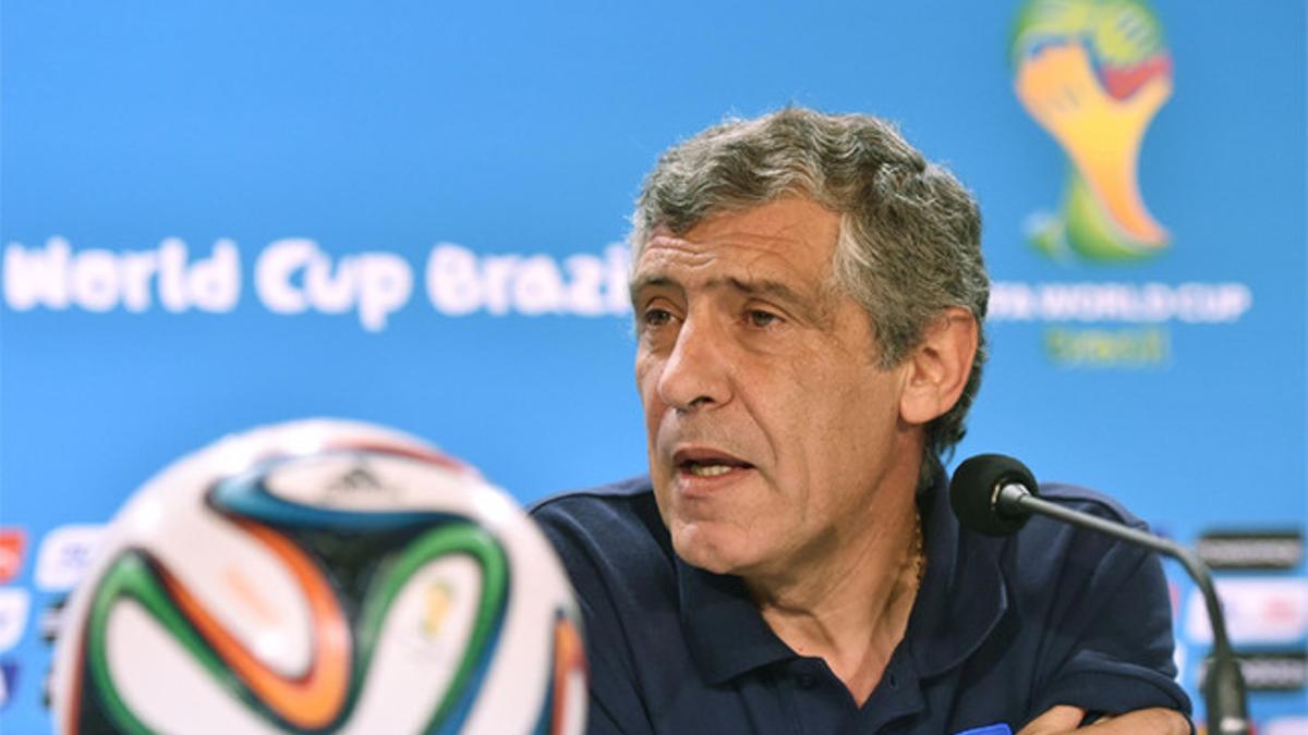 Fernando Santos durante el Mundial 2014 cuando era seleccionador de Grecia