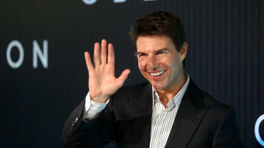 Tom Cruise haciendo promoción de &#039;Oblivion&#039;.