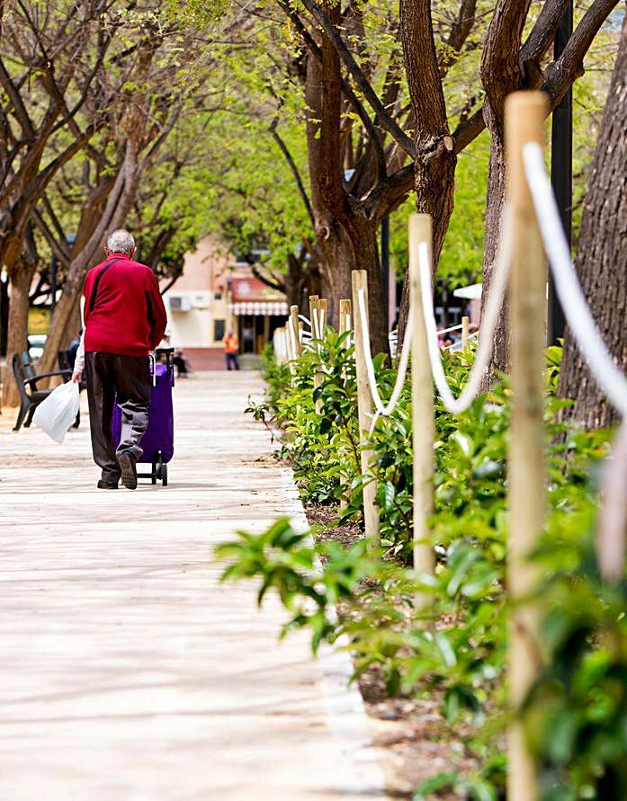 Trabajos en la plaza de La Viña. 