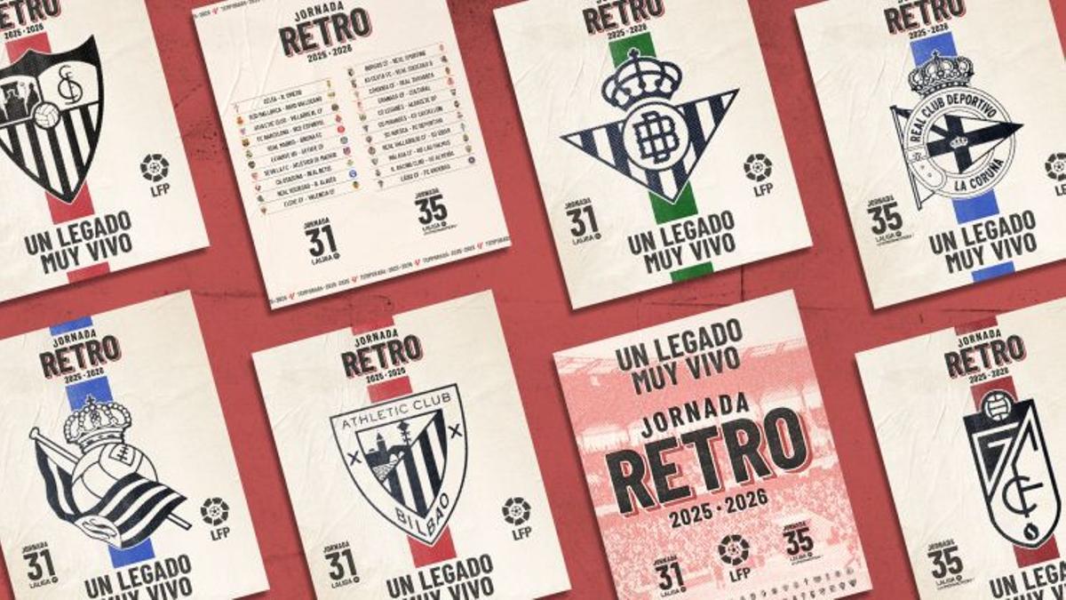 Cartel oficial de la Jornada Retro de LaLiga.