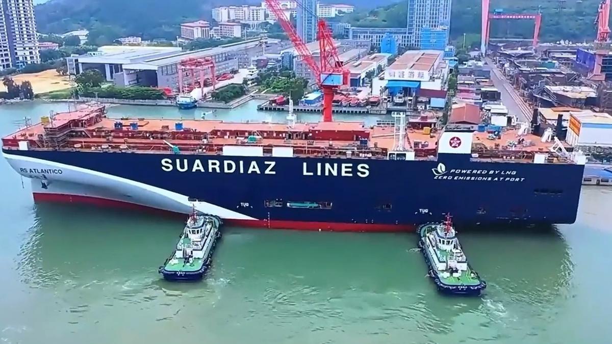 El «RS Atlantico», tras su botadura.