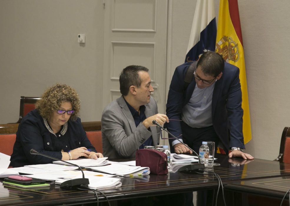 Comisión de presupuestos en el Parlamento canario