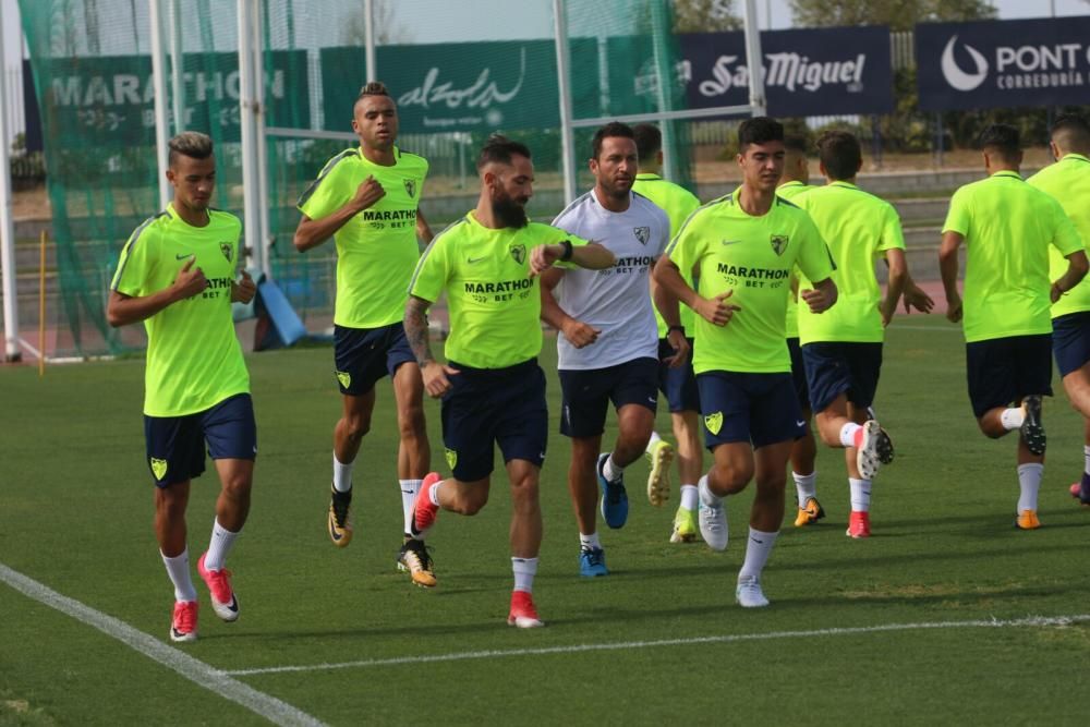 Primer entrenamiento del Málaga CF.