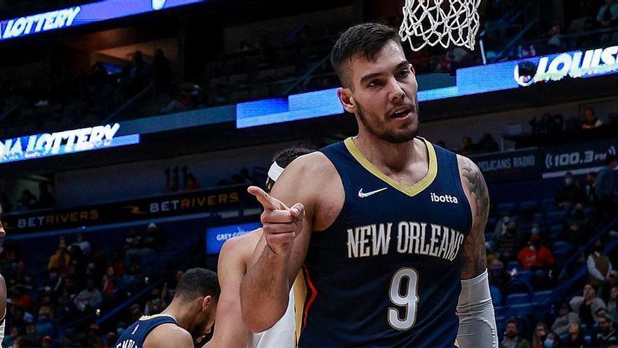 Willy Hernangómez, en una imagen de archivo con los Pelicans.