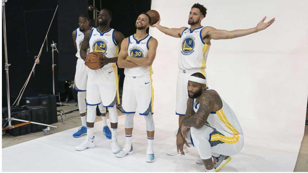 Las estrellas de los Warriors, en las fotos de pretemporada