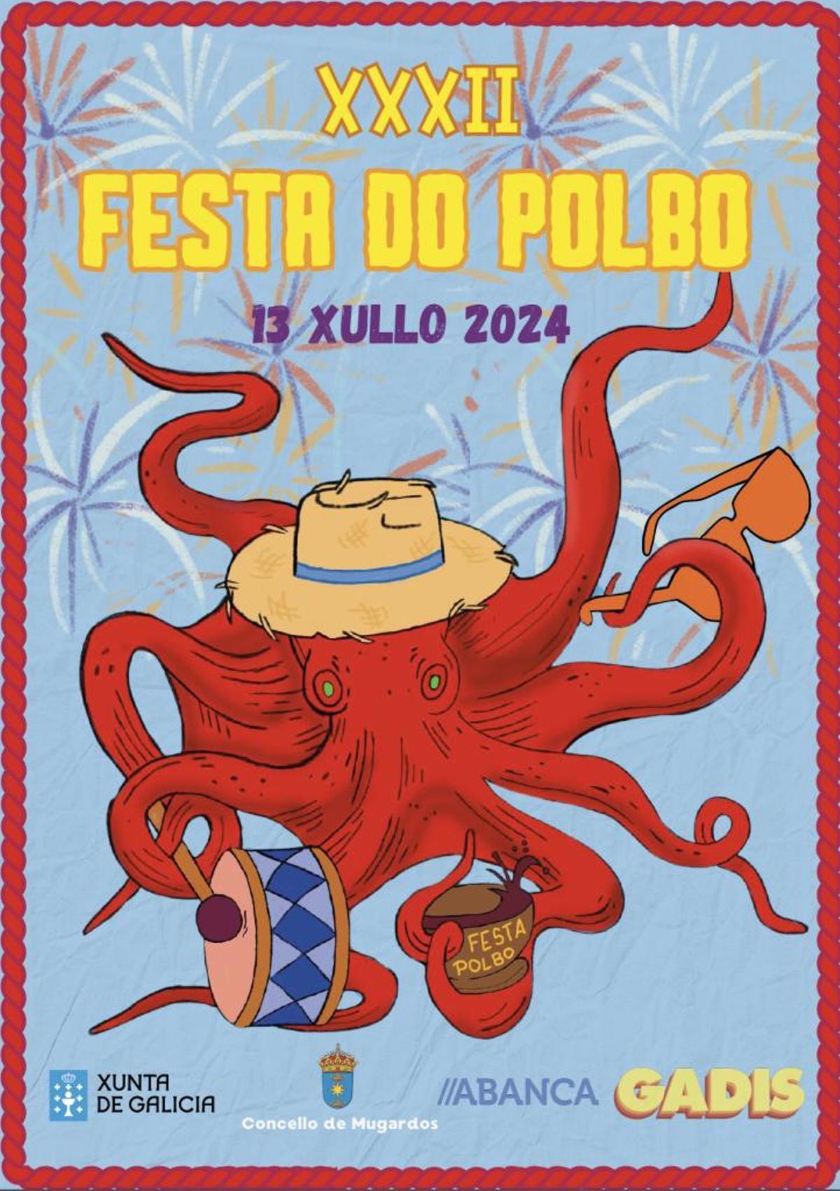 Cartel de la Festa do Polbo de Mugardos 2024.