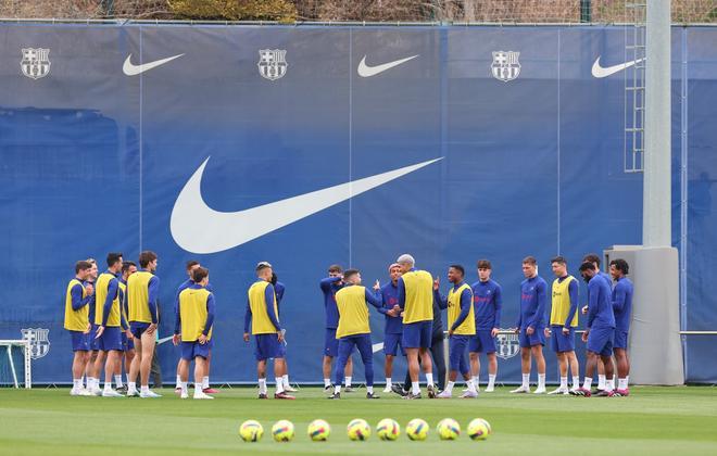 Último entrenamiento del FC Barcelona antes del clásico ante el Real Madrid