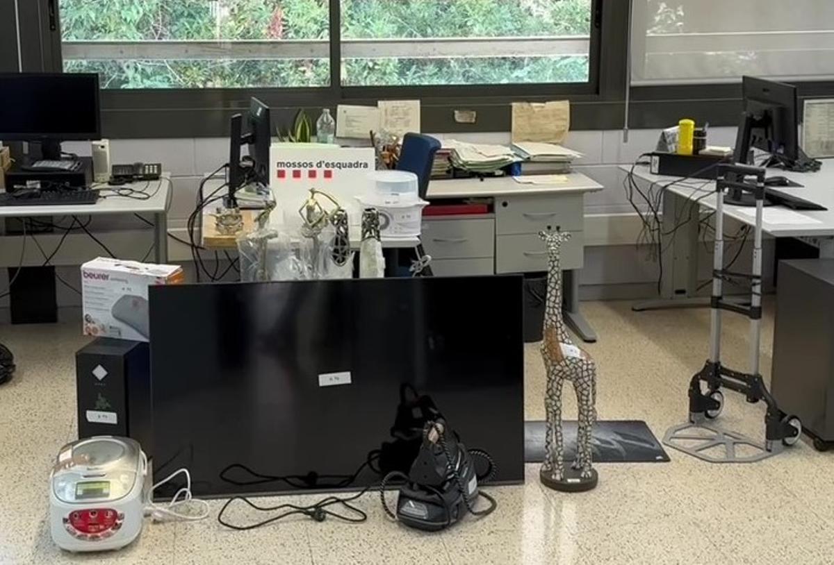 Objetos encontrados en la vivienda de la sospechosa que pudieron ser adquiridos con dinero de la víctima