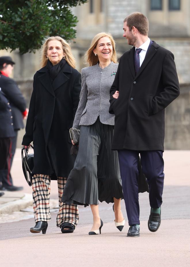 Las infantas Elena y Cristina junto a Juan Urdangarín en el homenaje a Constantino de Grecia.