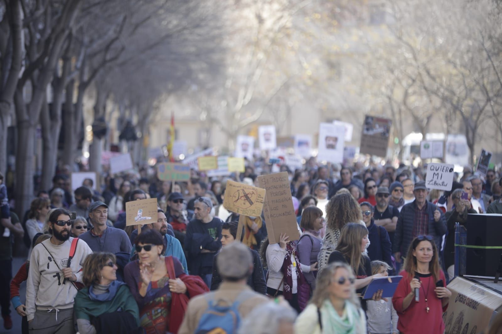 Cerca de 3000 personas se manifiestan en Palma contra el pasaporte covid