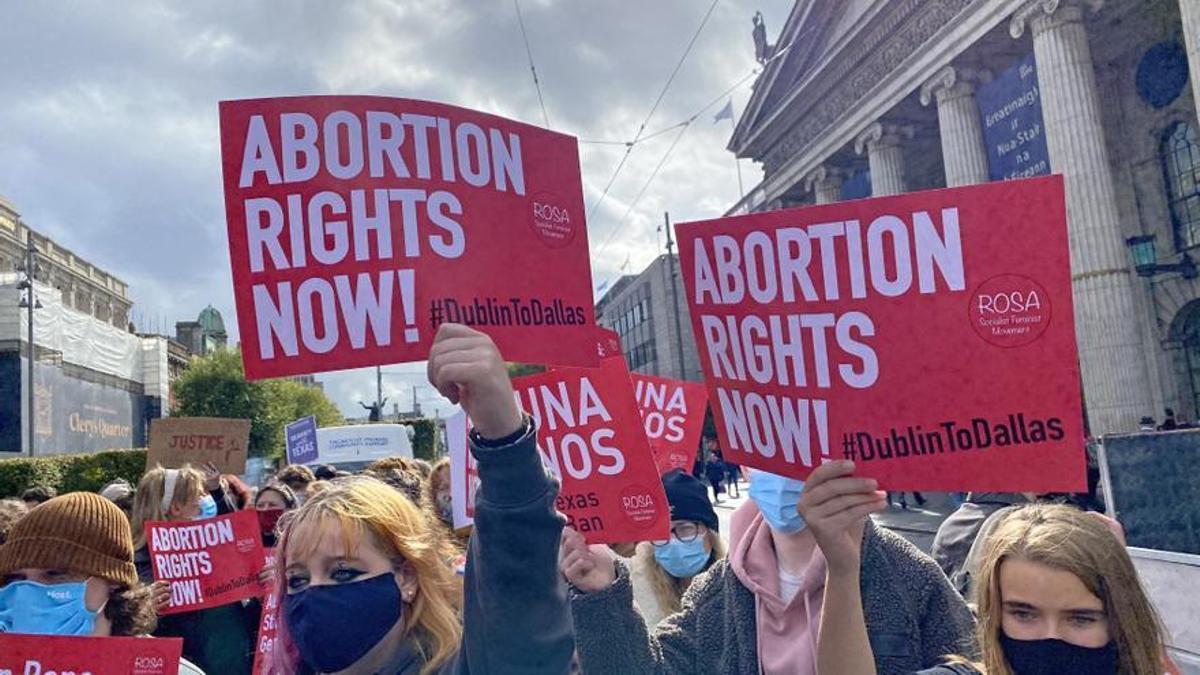 Protestas por el acceso al aborto en Estados Unidos.