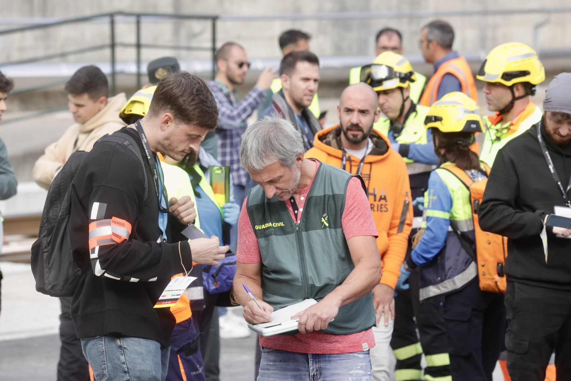 Así fue el simulacro de descarrilamiento en la Variante de Pajares