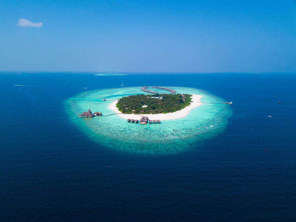 Villa turística en la Isla de Kihavah Huravalhi, en el atolón de Baa (Maldivas)