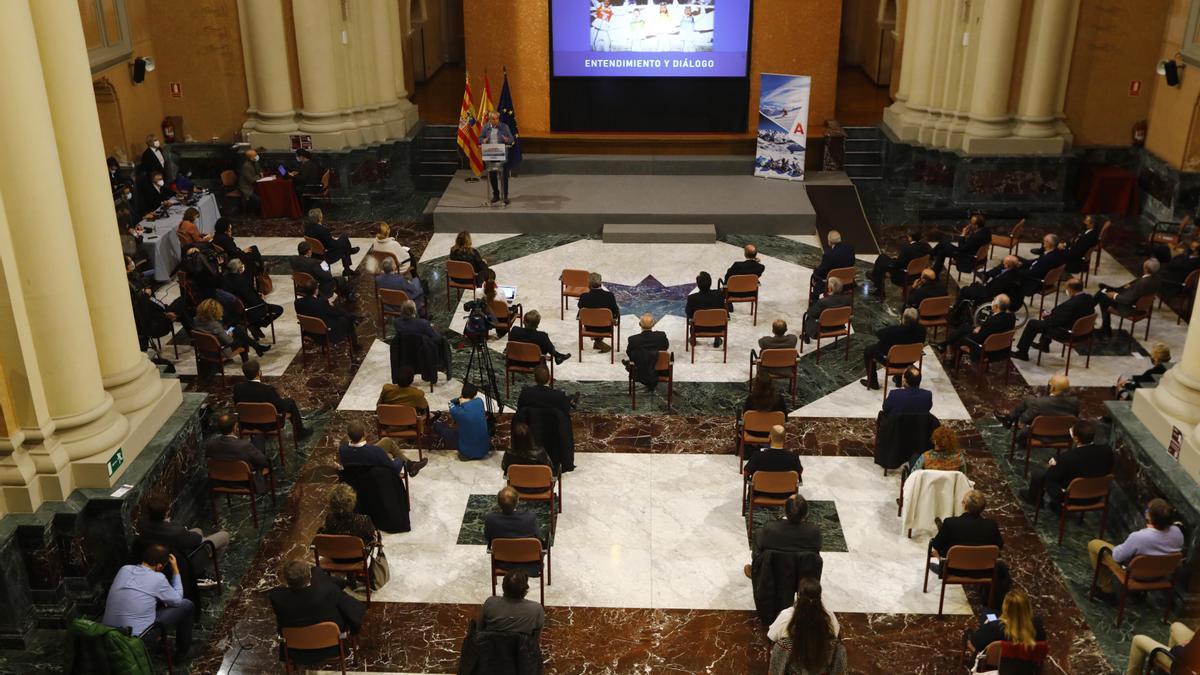 Una imagen de la conferencia de Alejandro Blanco en la Sala de la Corona.