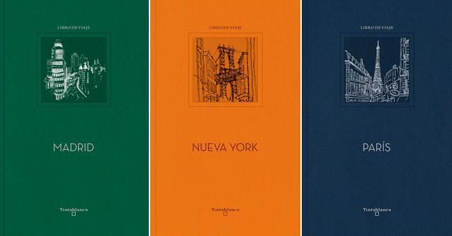 Portadas de los libros de viajes de Tintablanca