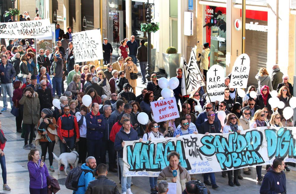 Marcha por una sanidad pública digna en Málaga