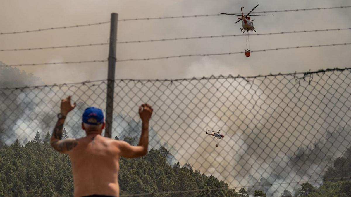 Un afectado por el incendio